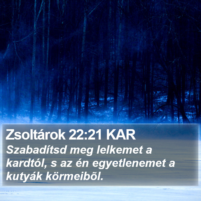 Zsoltárok 22:21 KAR Bible Study