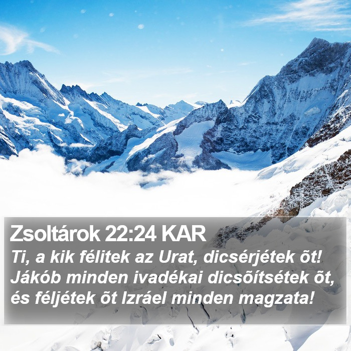 Zsoltárok 22:24 KAR Bible Study