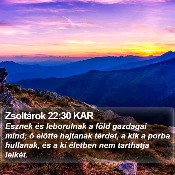 Zsoltárok 22:30 KAR Bible Study