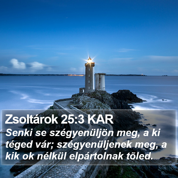 Zsoltárok 25:3 KAR Bible Study