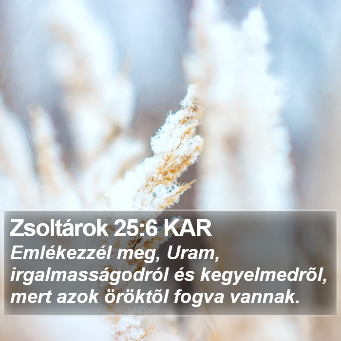 Zsoltárok 25:6 KAR Bible Study