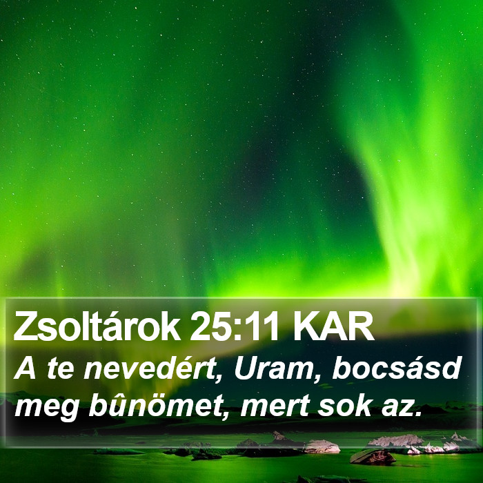 Zsoltárok 25:11 KAR Bible Study