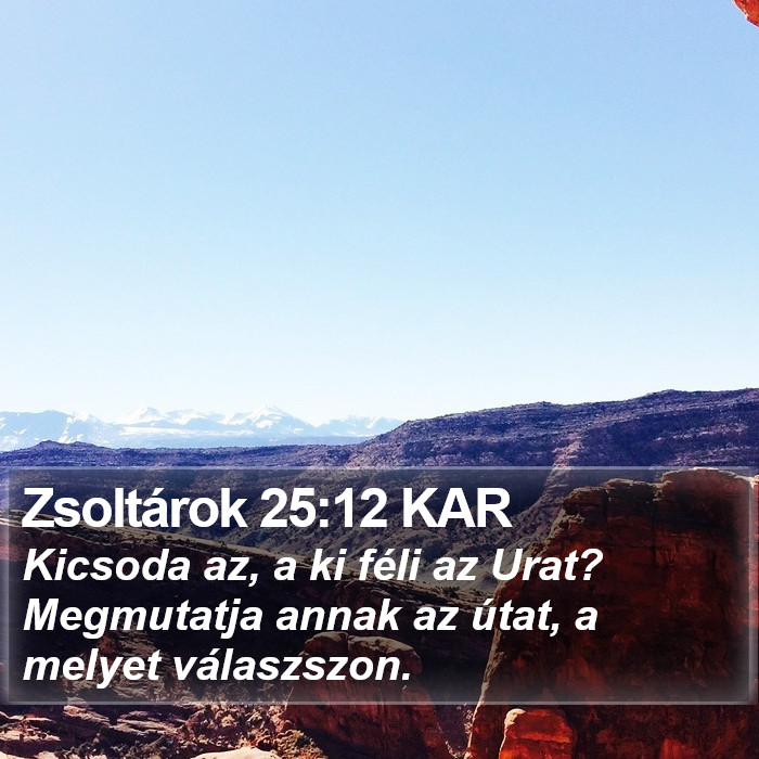 Zsoltárok 25:12 KAR Bible Study