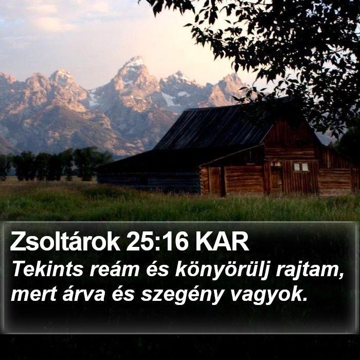 Zsoltárok 25:16 KAR Bible Study