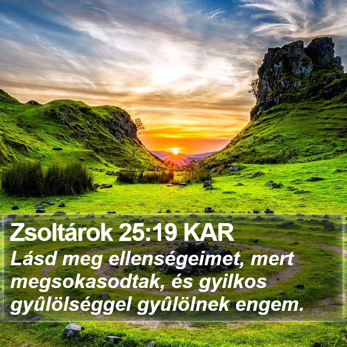 Zsoltárok 25:19 KAR Bible Study