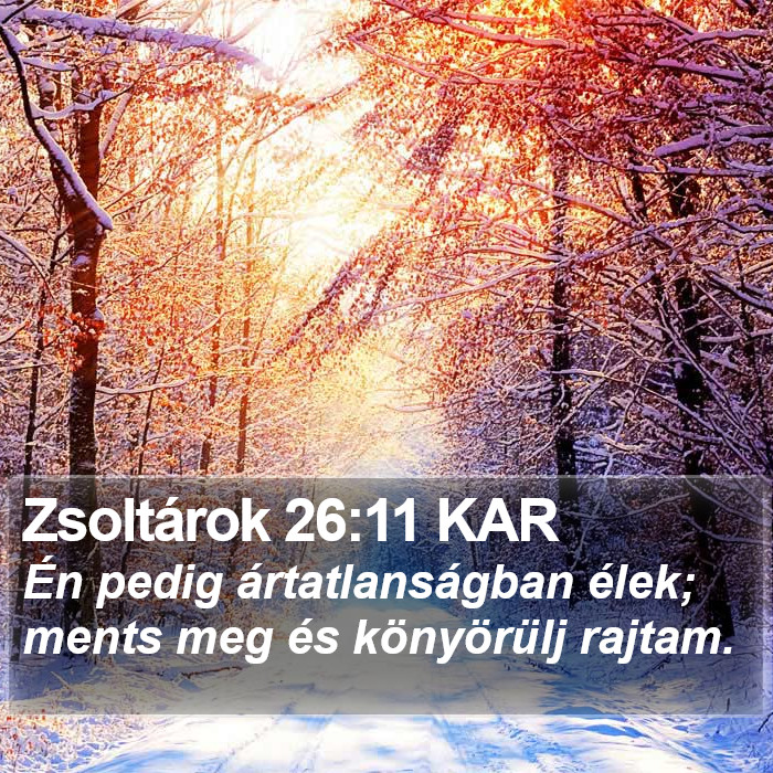 Zsoltárok 26:11 KAR Bible Study