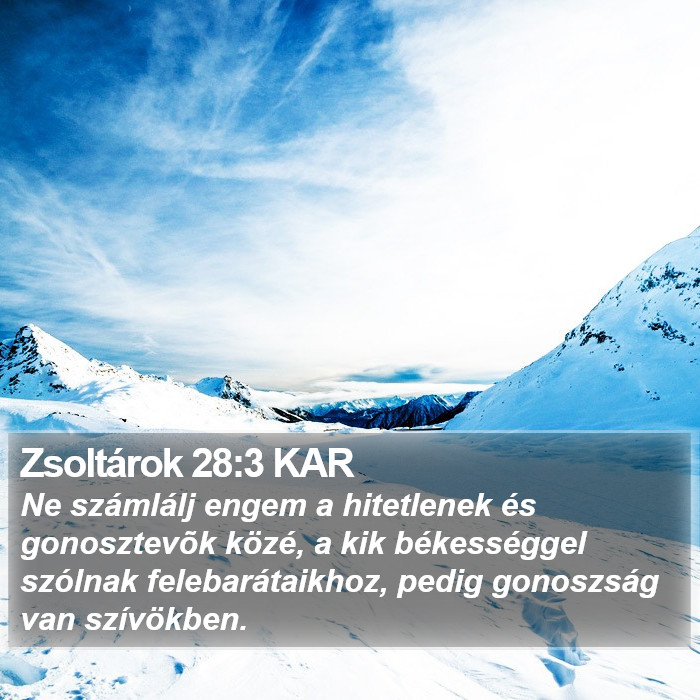 Zsoltárok 28:3 KAR Bible Study