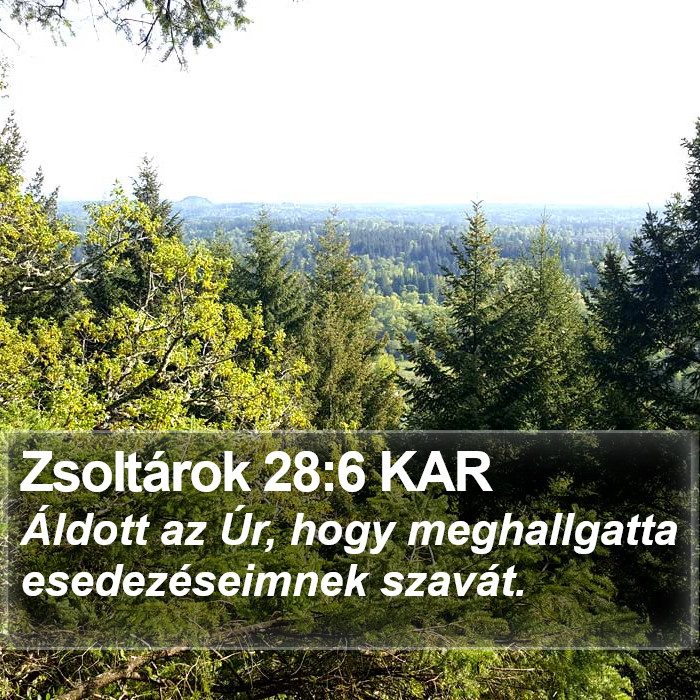 Zsoltárok 28:6 KAR Bible Study