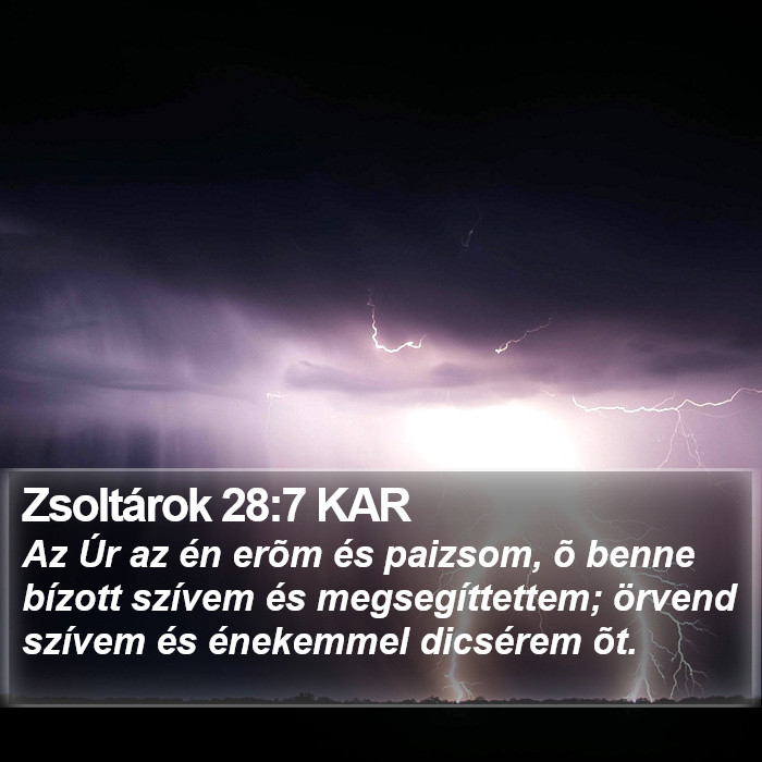 Zsoltárok 28:7 KAR Bible Study