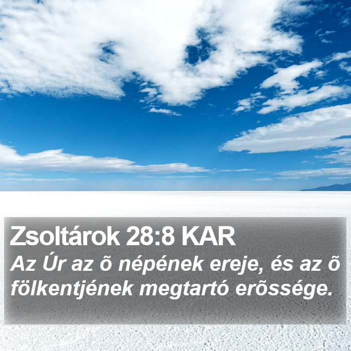 Zsoltárok 28:8 KAR Bible Study