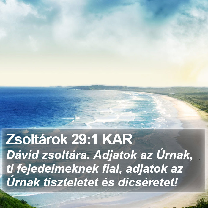 Zsoltárok 29:1 KAR Bible Study