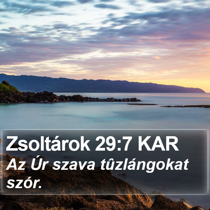 Zsoltárok 29:7 KAR Bible Study