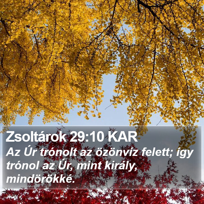 Zsoltárok 29:10 KAR Bible Study