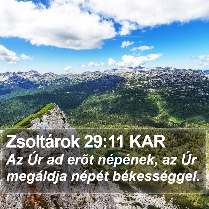 Zsoltárok 29:11 KAR Bible Study