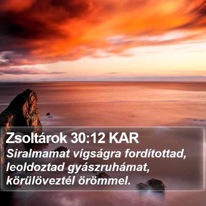 Zsoltárok 30:12 KAR Bible Study