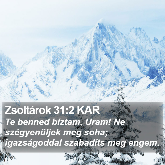 Zsoltárok 31:2 KAR Bible Study