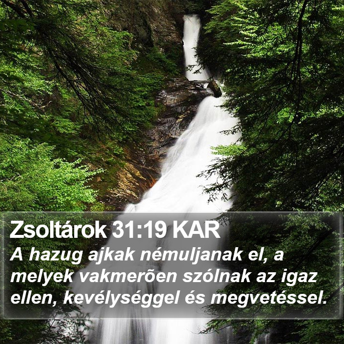 Zsoltárok 31:19 KAR Bible Study