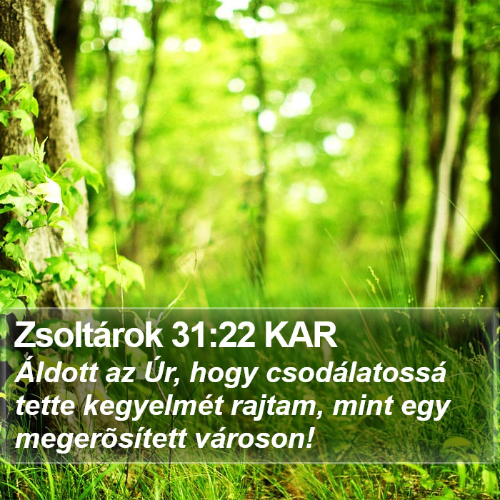 Zsoltárok 31:22 KAR Bible Study