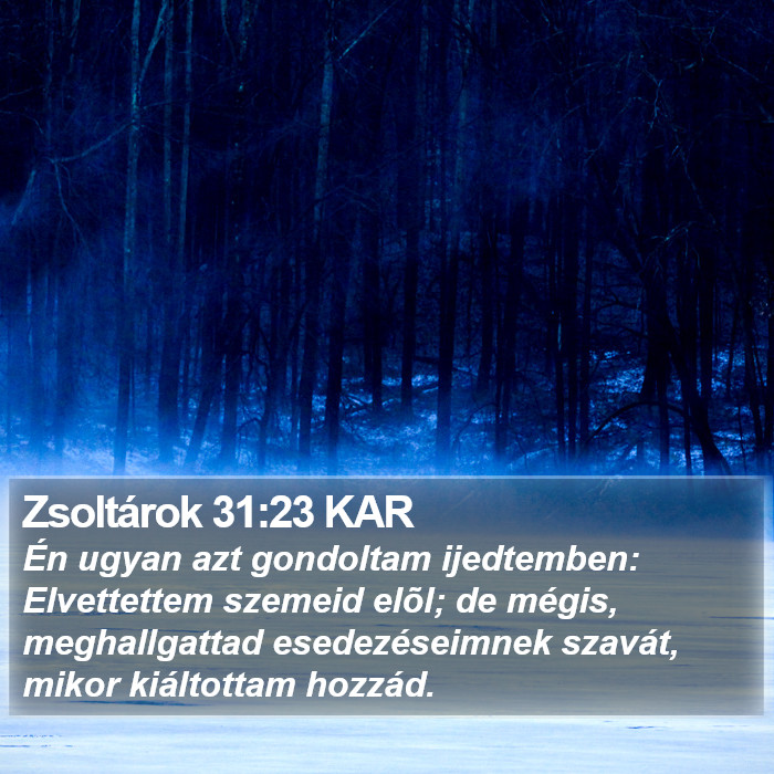 Zsoltárok 31:23 KAR Bible Study