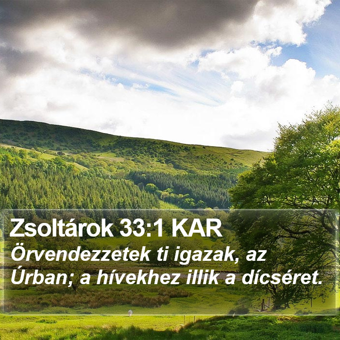 Zsoltárok 33:1 KAR Bible Study