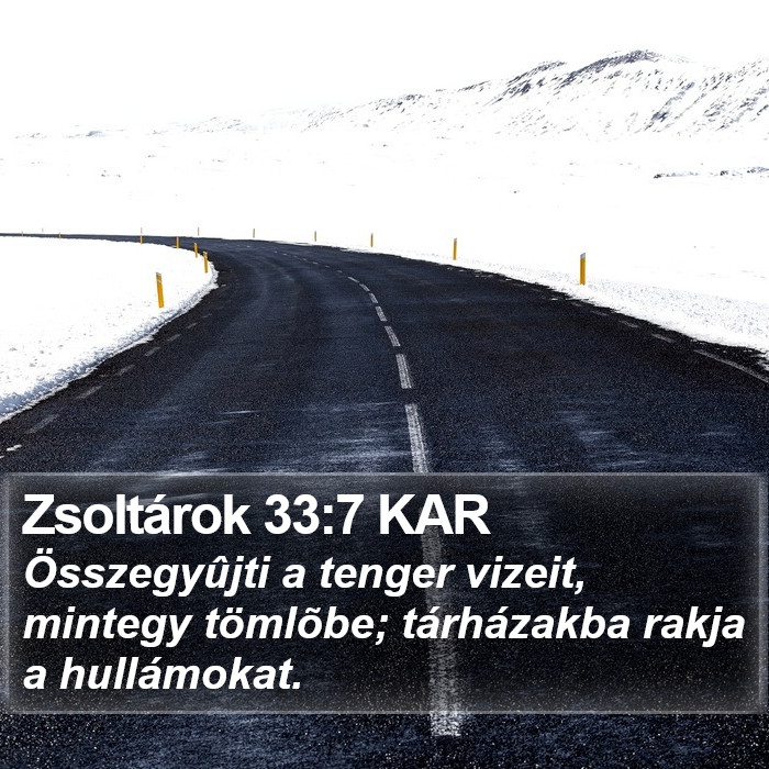 Zsoltárok 33:7 KAR Bible Study