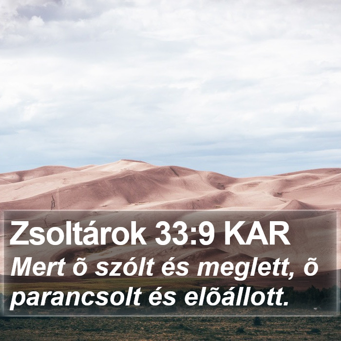 Zsoltárok 33:9 KAR Bible Study