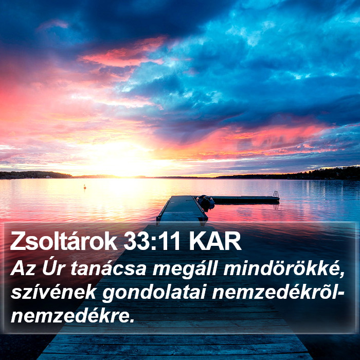 Zsoltárok 33:11 KAR Bible Study