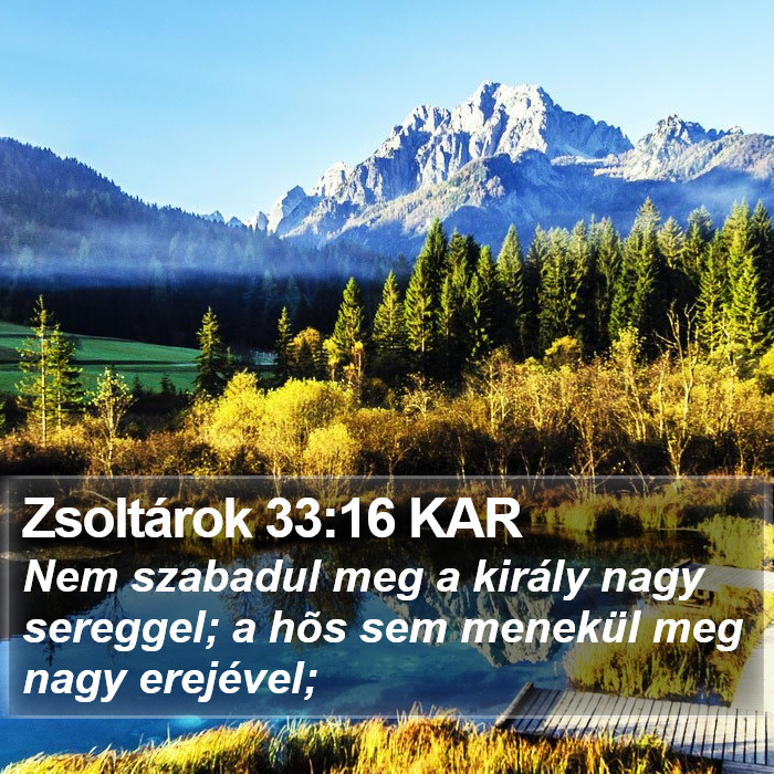 Zsoltárok 33:16 KAR Bible Study