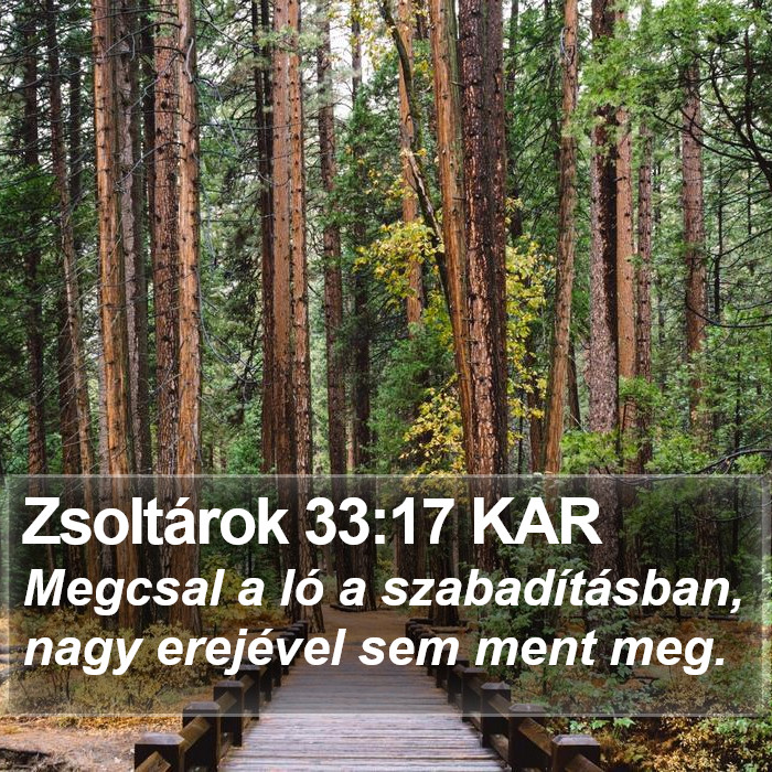 Zsoltárok 33:17 KAR Bible Study