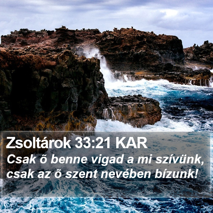 Zsoltárok 33:21 KAR Bible Study