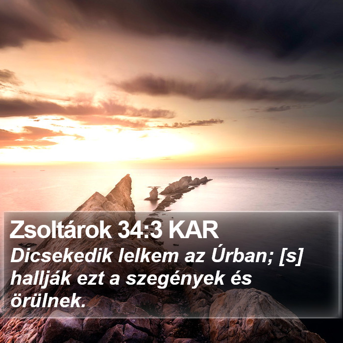 Zsoltárok 34:3 KAR Bible Study