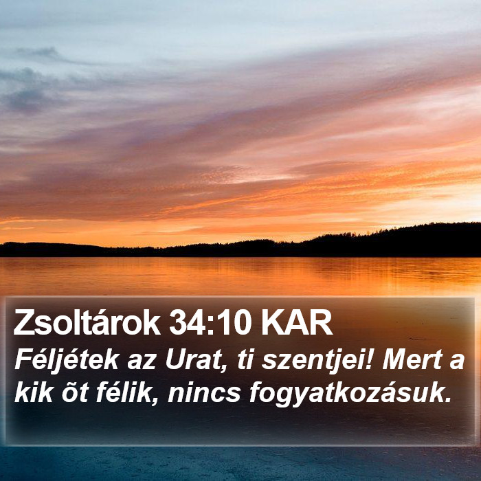 Zsoltárok 34:10 KAR Bible Study