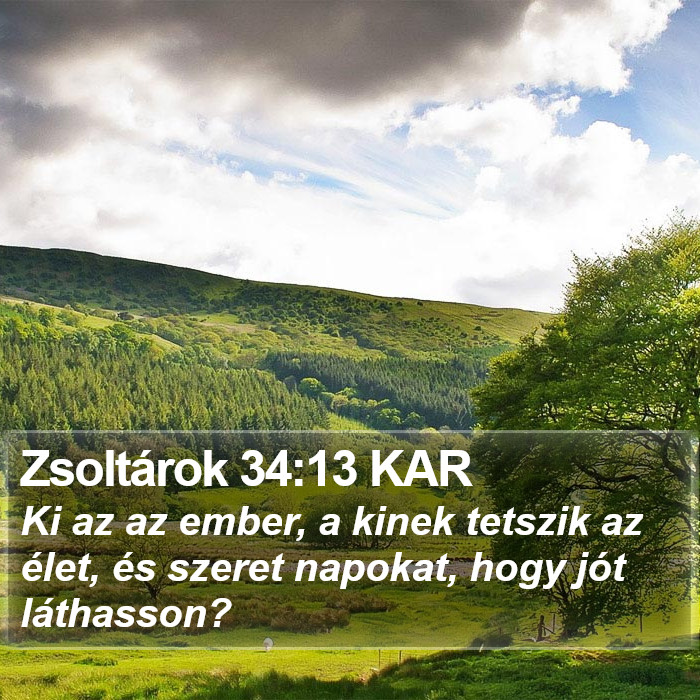 Zsoltárok 34:13 KAR Bible Study