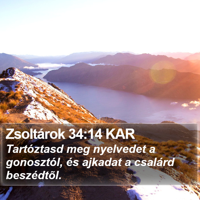 Zsoltárok 34:14 KAR Bible Study