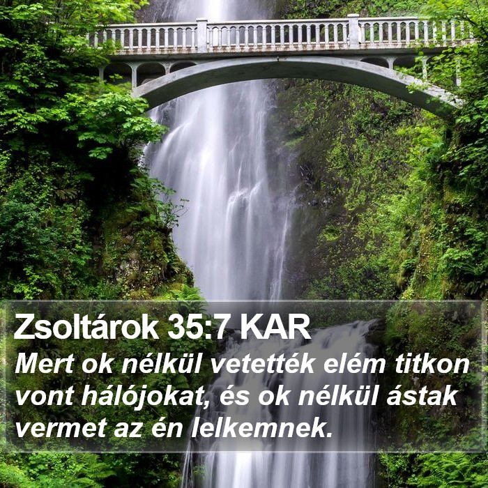 Zsoltárok 35:7 KAR Bible Study