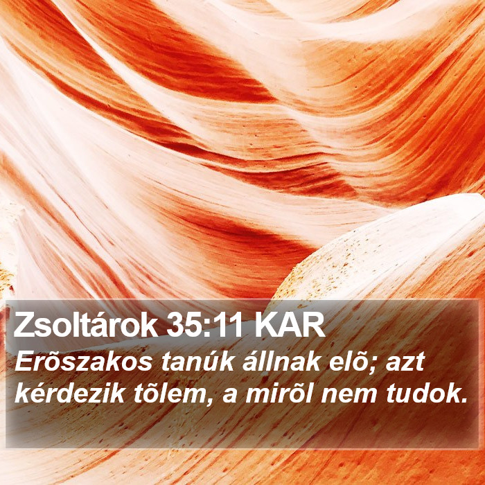 Zsoltárok 35:11 KAR Bible Study