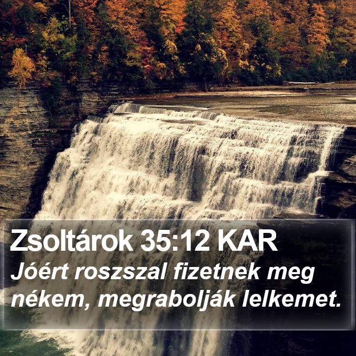 Zsoltárok 35:12 KAR Bible Study