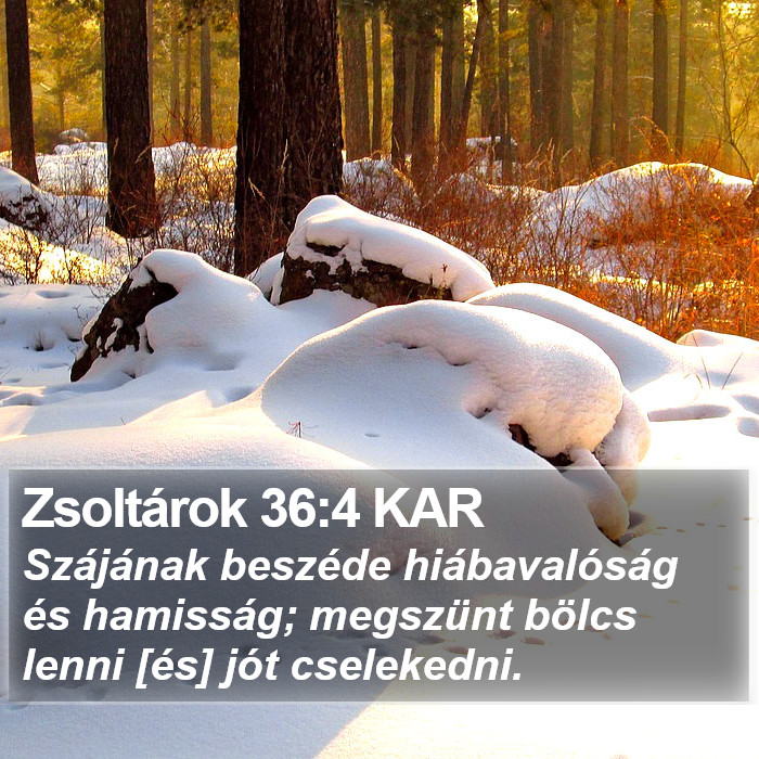 Zsoltárok 36:4 KAR Bible Study