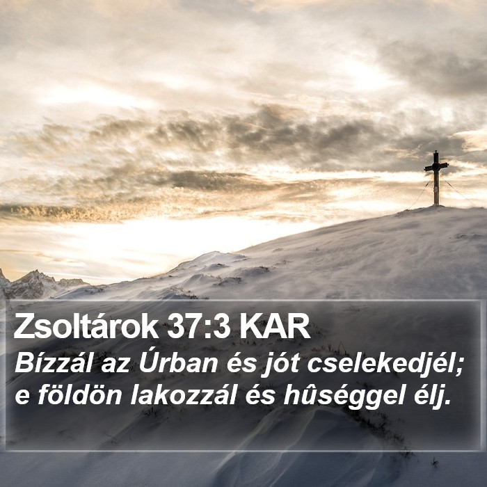 Zsoltárok 37:3 KAR Bible Study