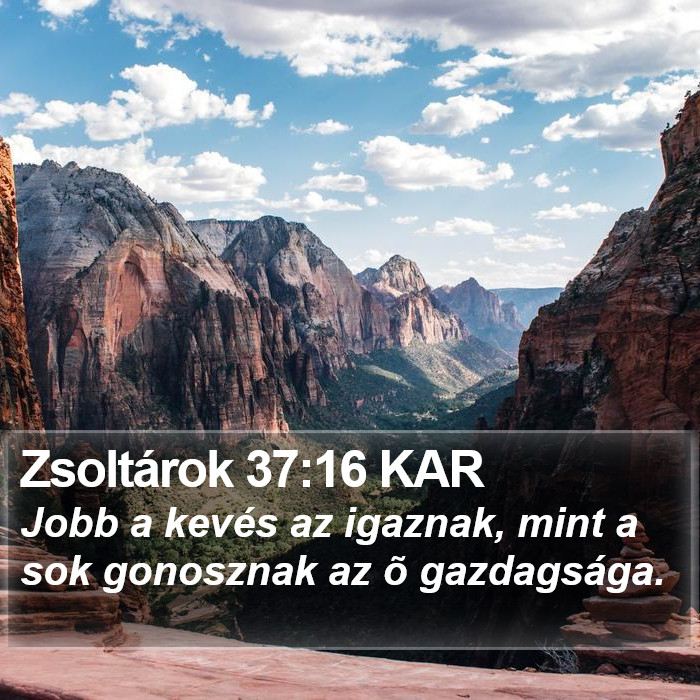 Zsoltárok 37:16 KAR Bible Study