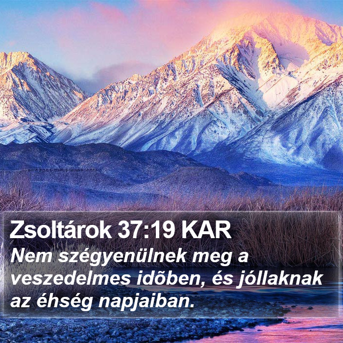 Zsoltárok 37:19 KAR Bible Study