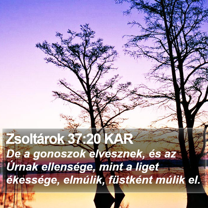 Zsoltárok 37:20 KAR Bible Study