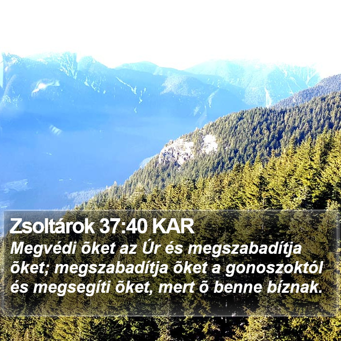 Zsoltárok 37:40 KAR Bible Study