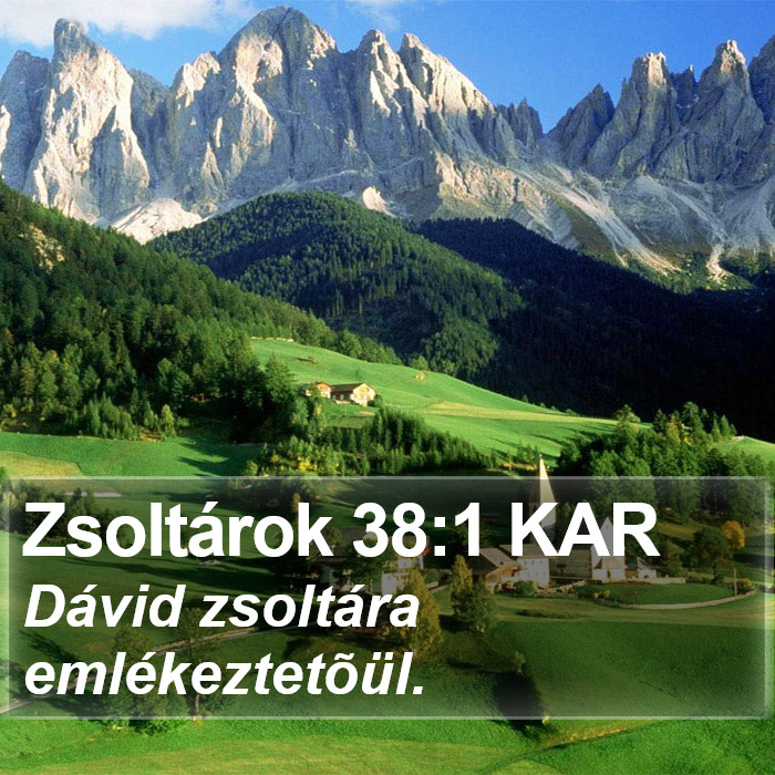 Zsoltárok 38:1 KAR Bible Study