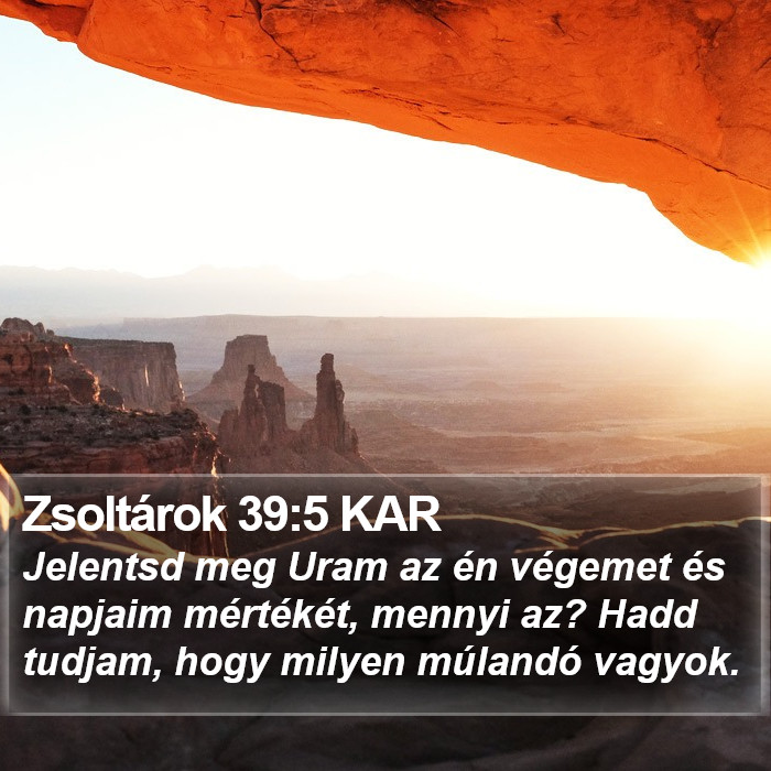 Zsoltárok 39:5 KAR Bible Study