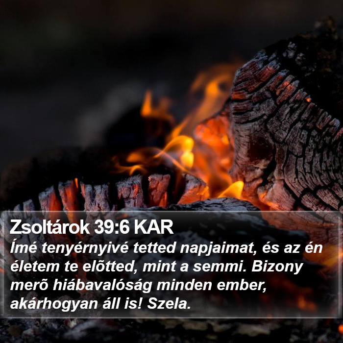 Zsoltárok 39:6 KAR Bible Study