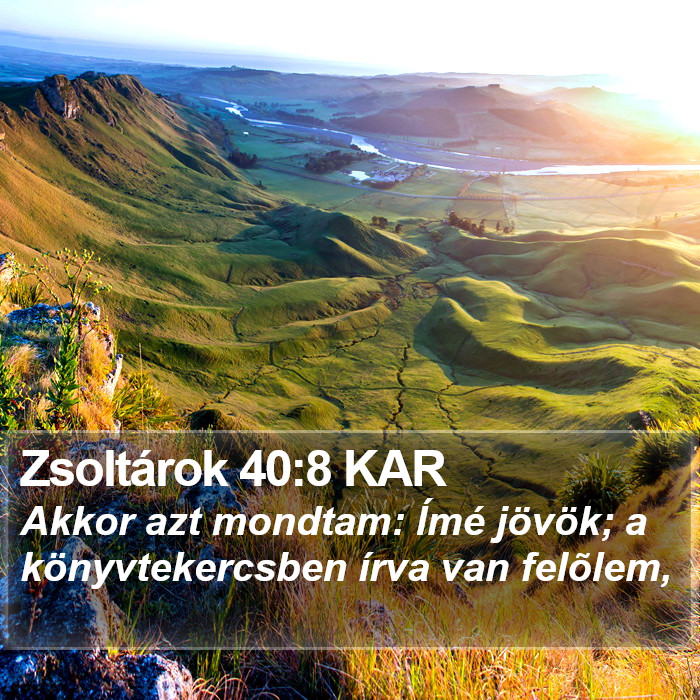 Zsoltárok 40:8 KAR Bible Study