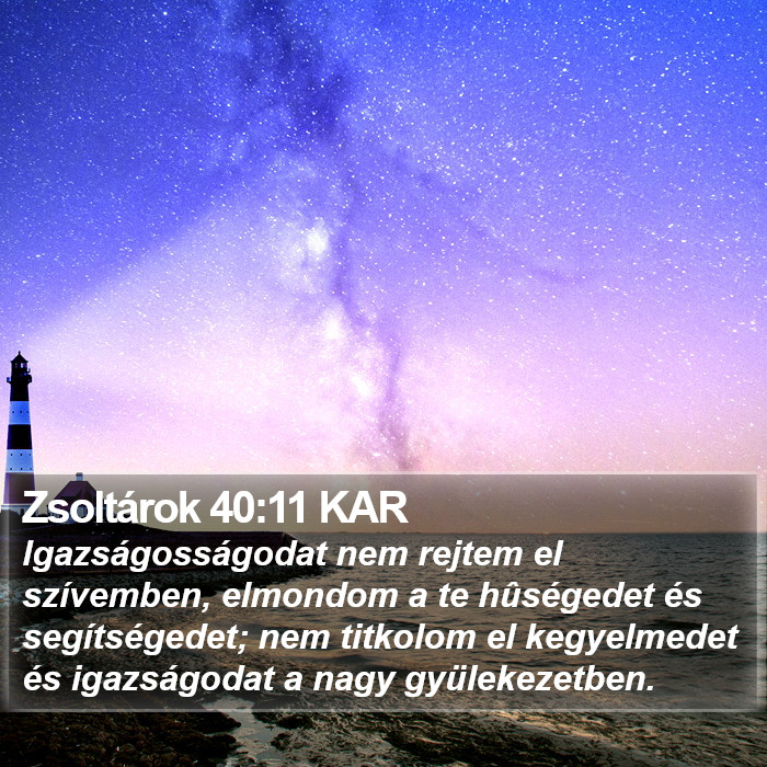 Zsoltárok 40:11 KAR Bible Study