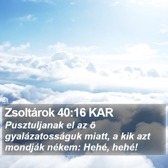 Zsoltárok 40:16 KAR Bible Study