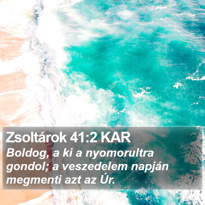 Zsoltárok 41:2 KAR Bible Study